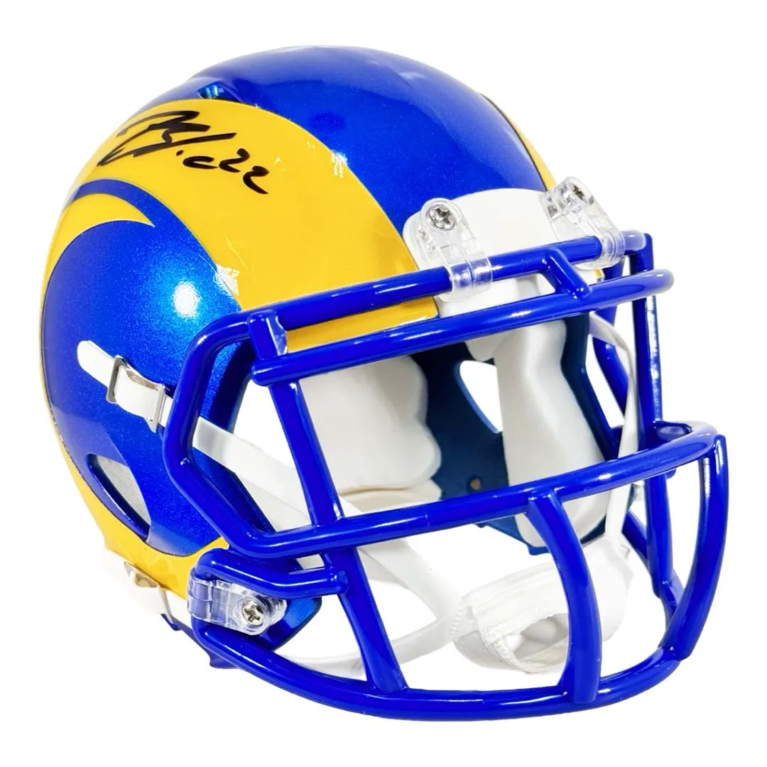 Blake Corum Signed Los Angeles Rams 2020 Speed Mini Football Helmet (Beckett)