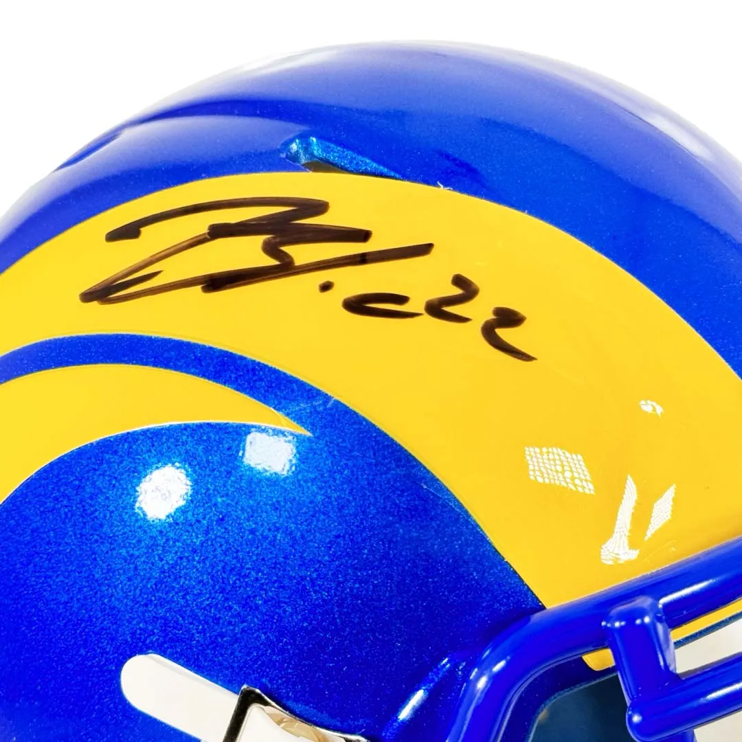 Blake Corum Signed Los Angeles Rams 2020 Speed Mini Football Helmet (Beckett)