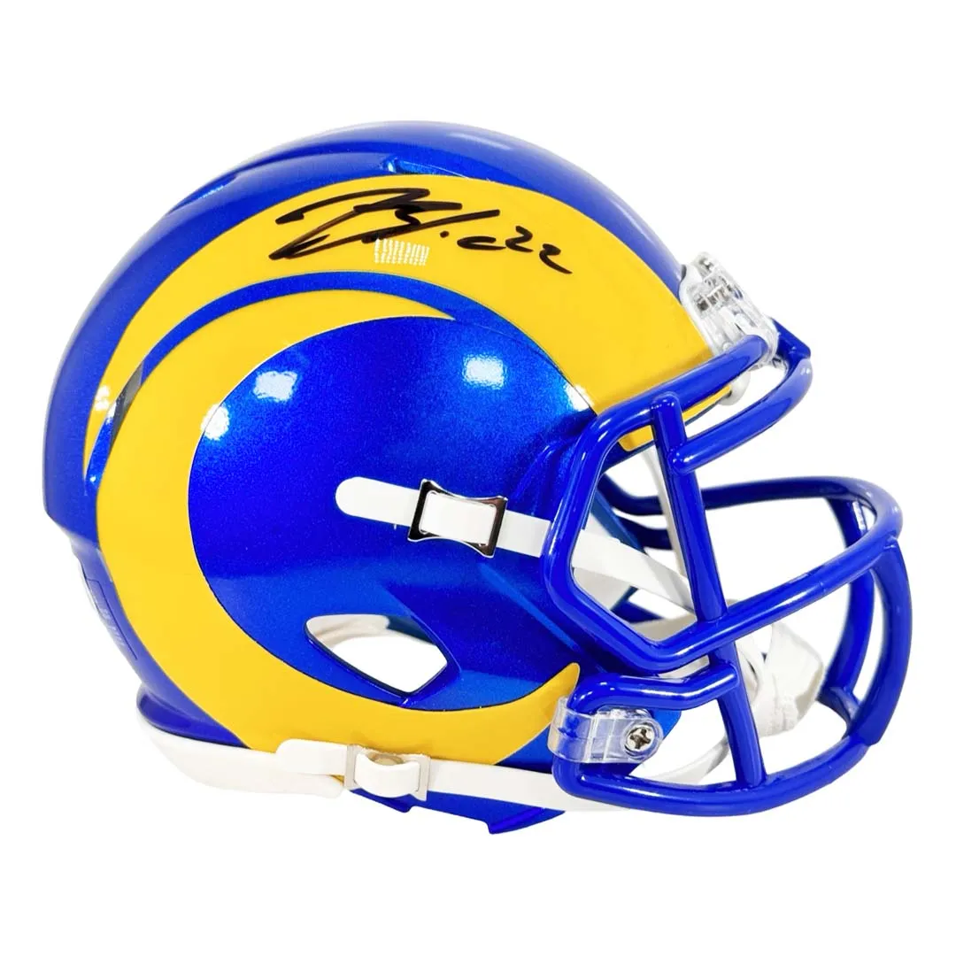 Blake Corum Signed Los Angeles Rams 2020 Speed Mini Football Helmet (Beckett)