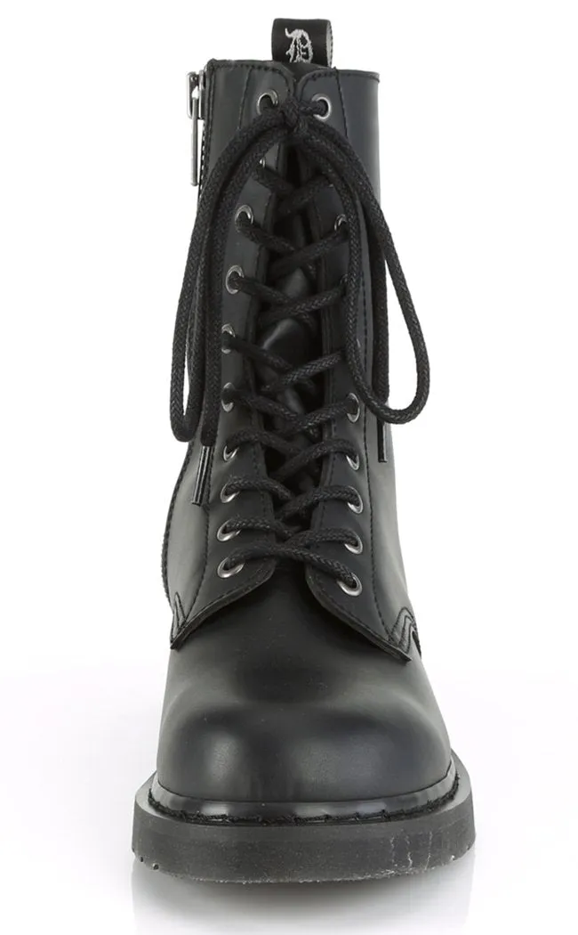 BOLT-200 Black Lace Up Boots