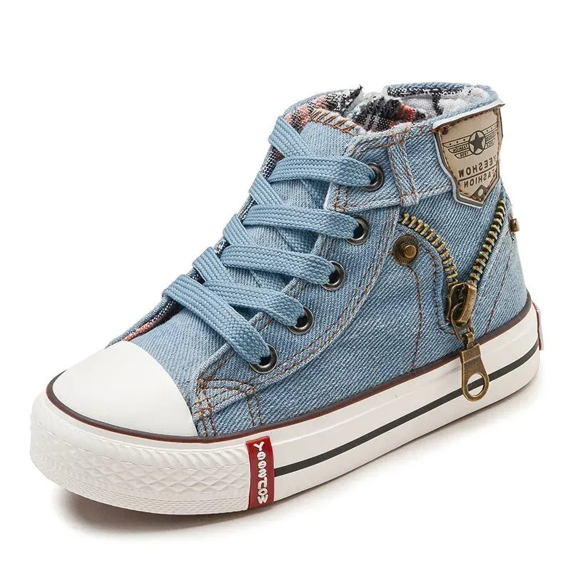 Breathable Denim Sneakers Autumn Children