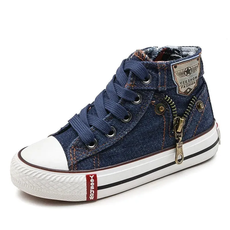 Breathable Denim Sneakers Autumn Children