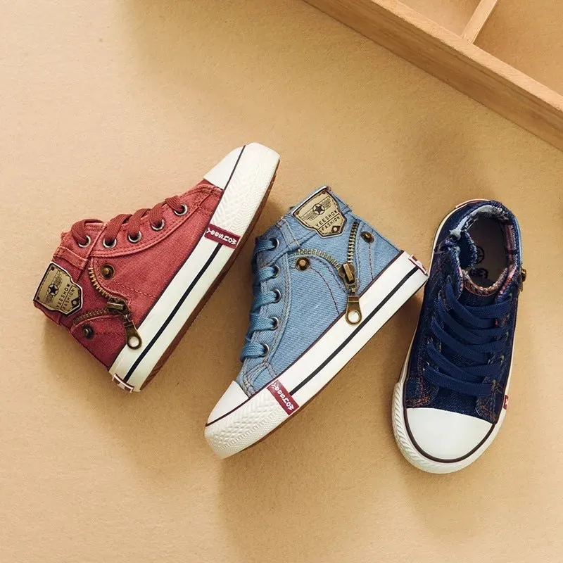 Breathable Denim Sneakers Autumn Children