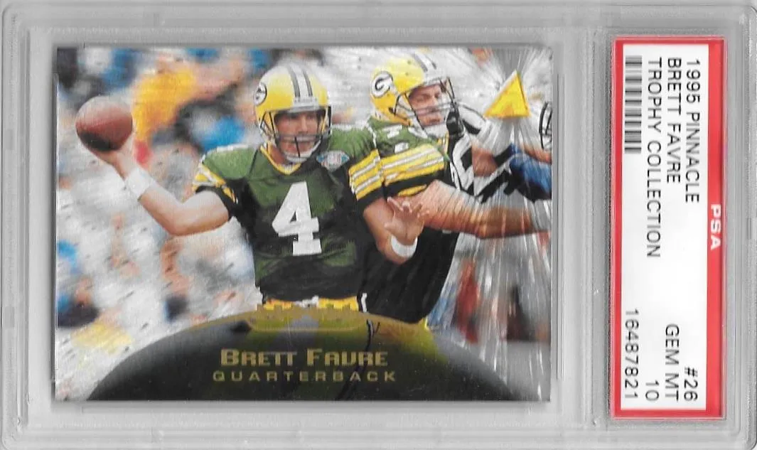 Brett Favre, Trophy Collection, 1995 Pinnacle NFL, PSA 10