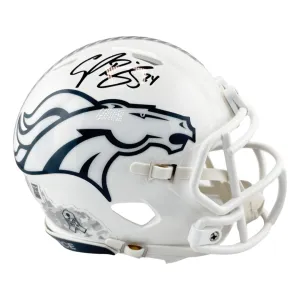 Champ Bailey Signed Denver Broncos Salute to Service 2024 Mini Football Helmet (Beckett)