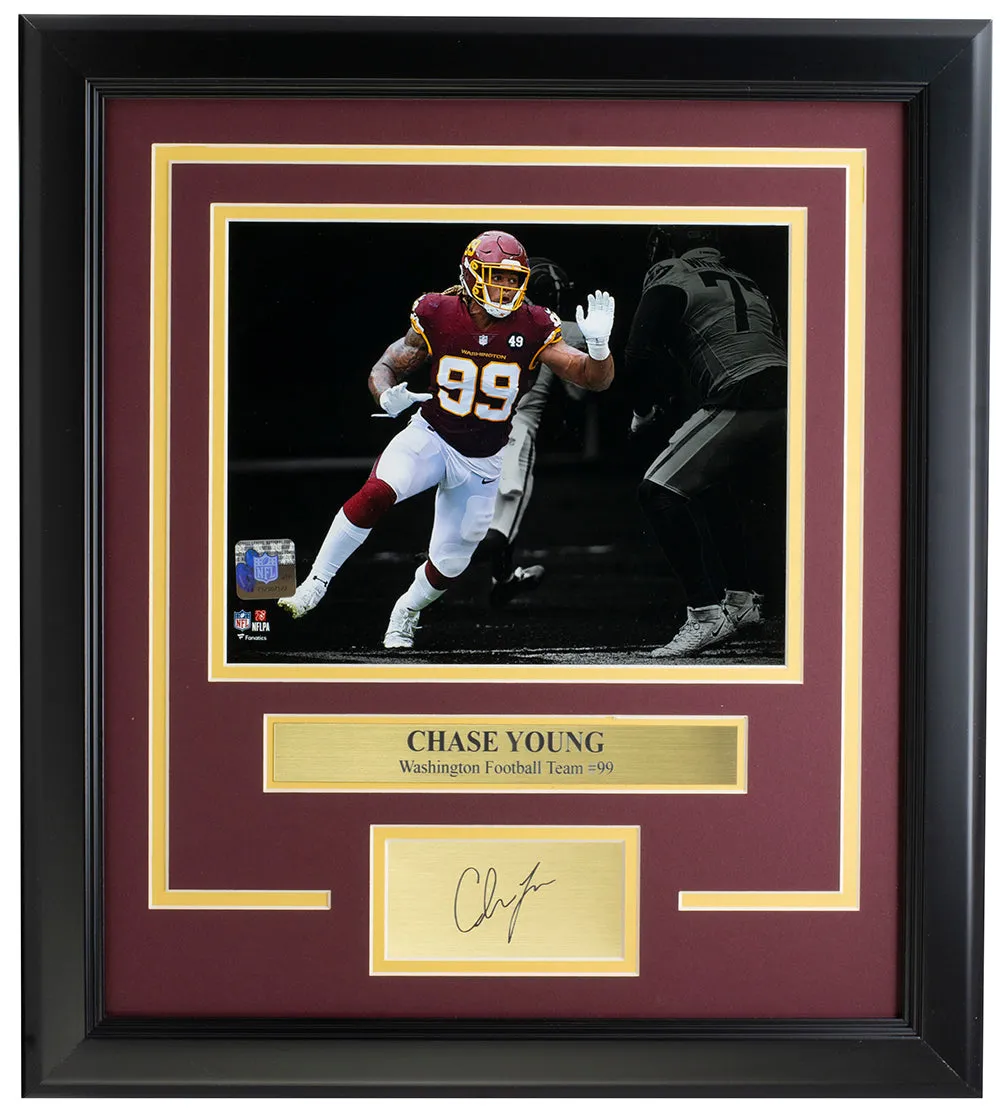 Chase Young Framed Washington Football Team 8x10 Photo w/ Laser Signature