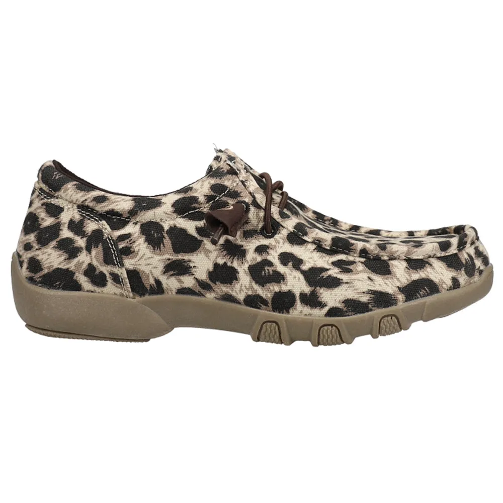 Chillin Leopard Moc Toe Slip On Flats