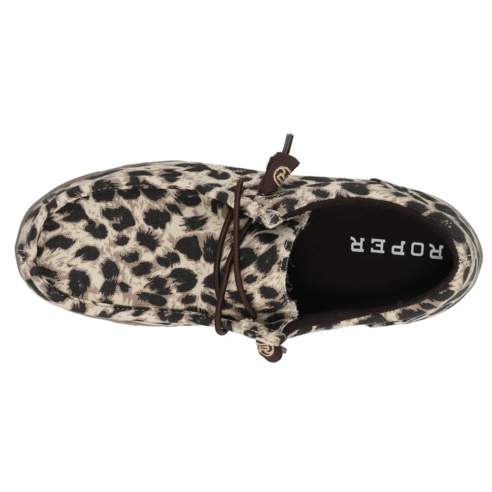 Chillin Leopard Moc Toe Slip On Shoes