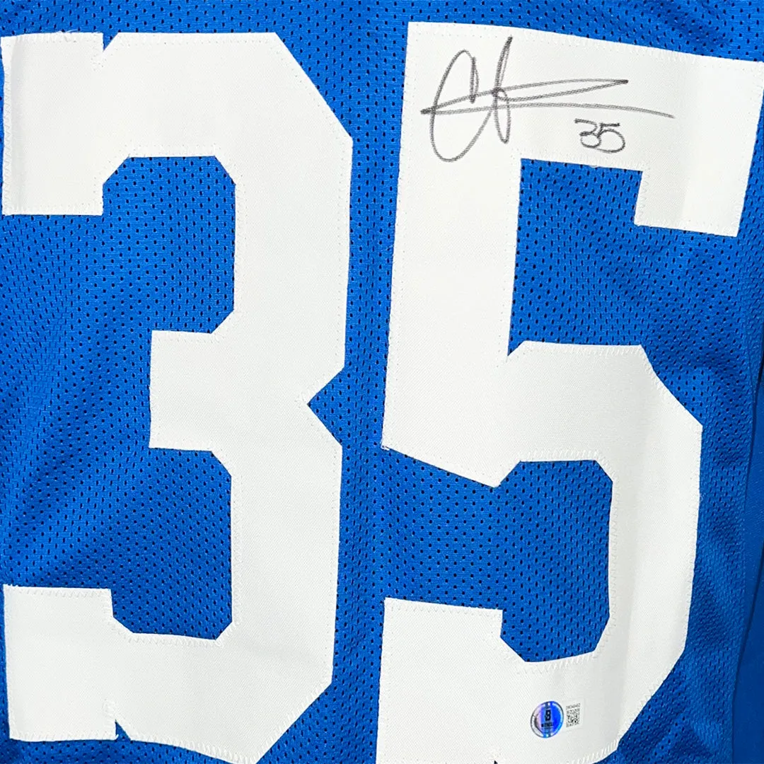 Chris Lammons Signed Indianapolis Blue Football Jersey (Beckett)