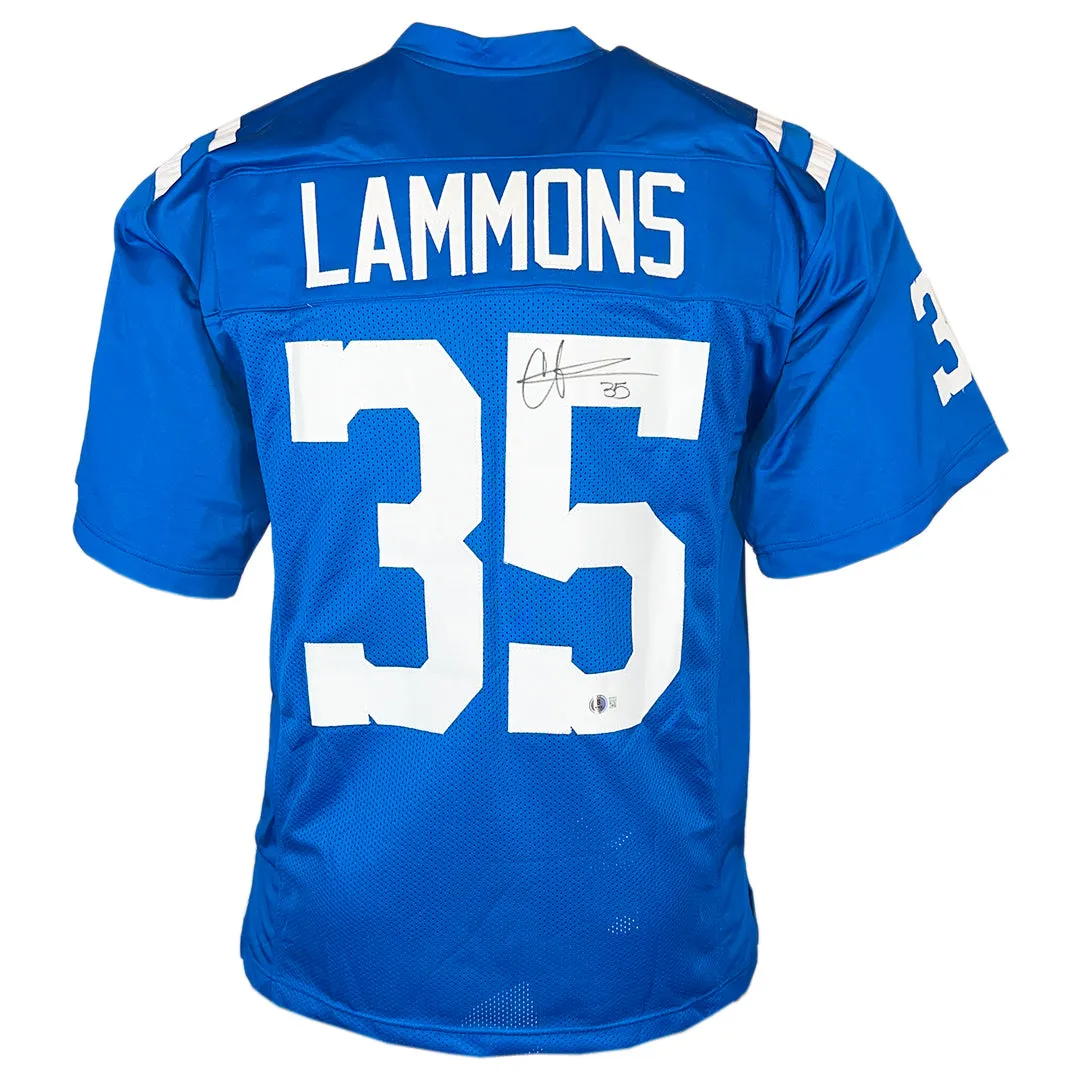 Chris Lammons Signed Indianapolis Blue Football Jersey (Beckett)