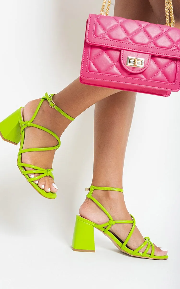 Chunky Heeled Ankle Strap Sandals