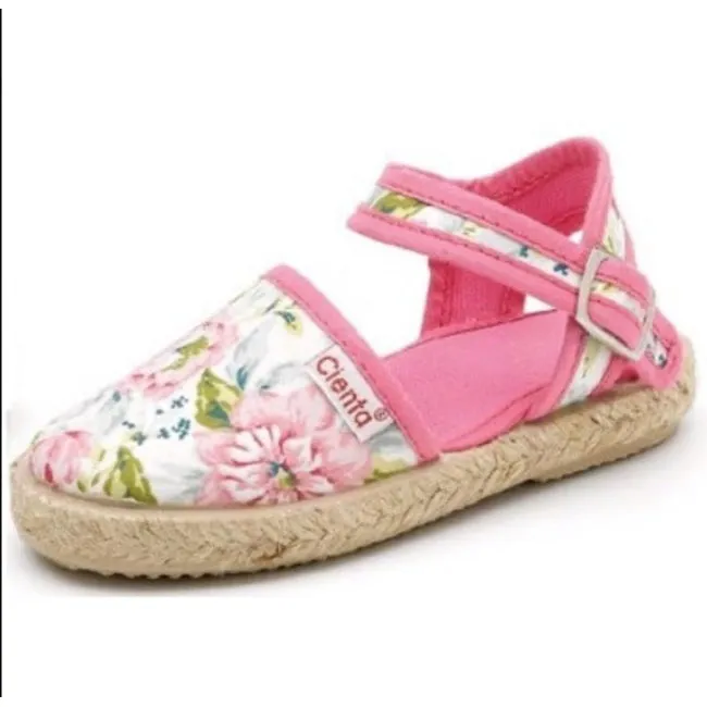 Cienta Valenciana Hebilla Cachemir Floral Shoe in Rosa Esp