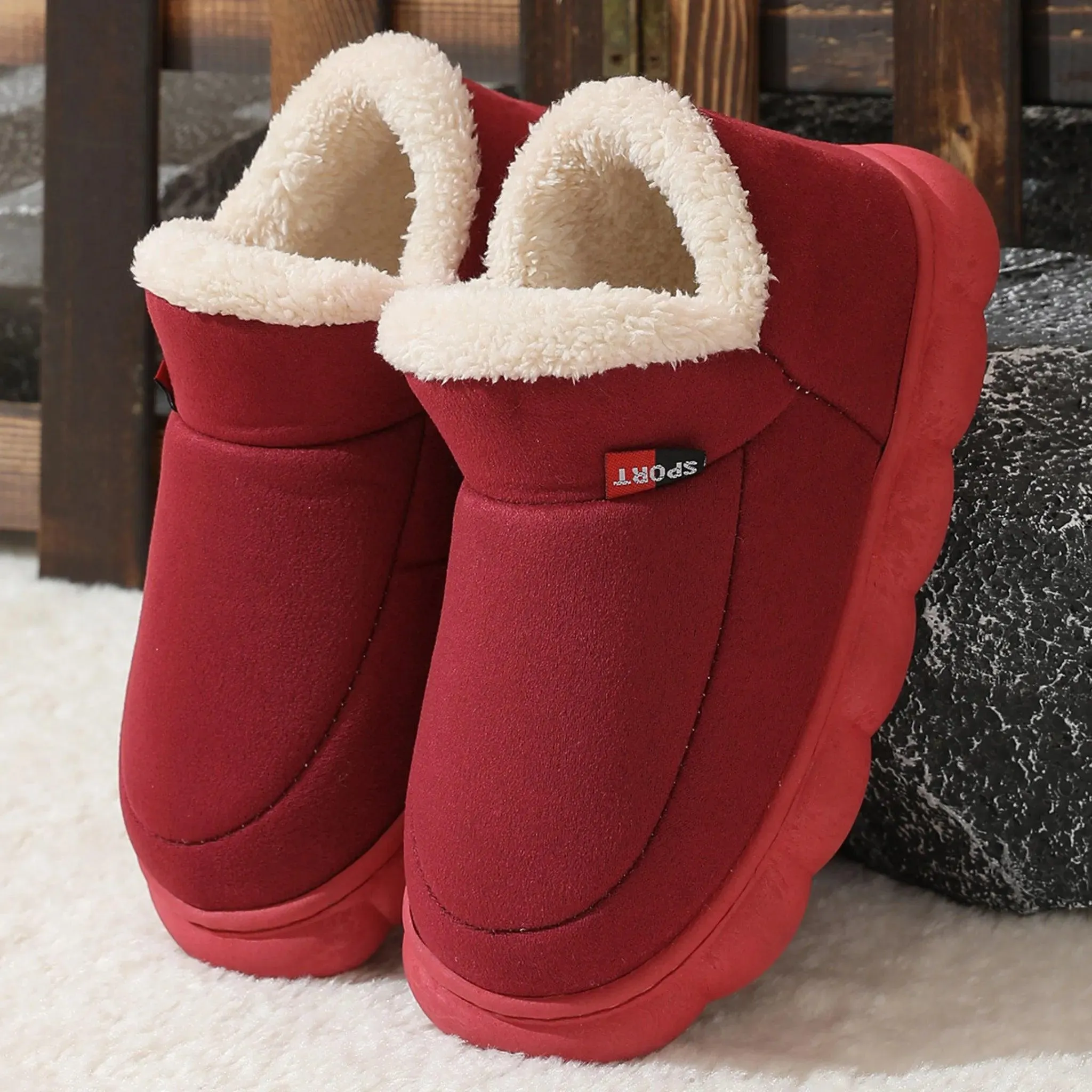 Cozy Plush Suede Winter Shoes – Thick-Soled House Shoes for All