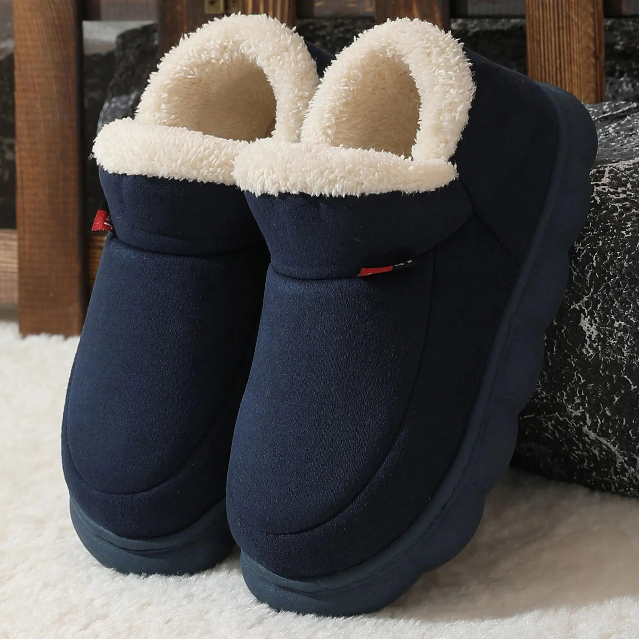 Cozy Plush Suede Winter Shoes – Thick-Soled House Shoes for All