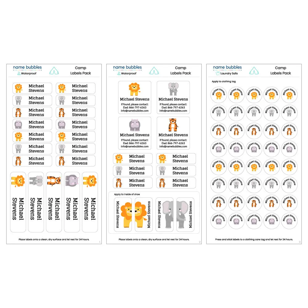 Custom Camp Labels Pack