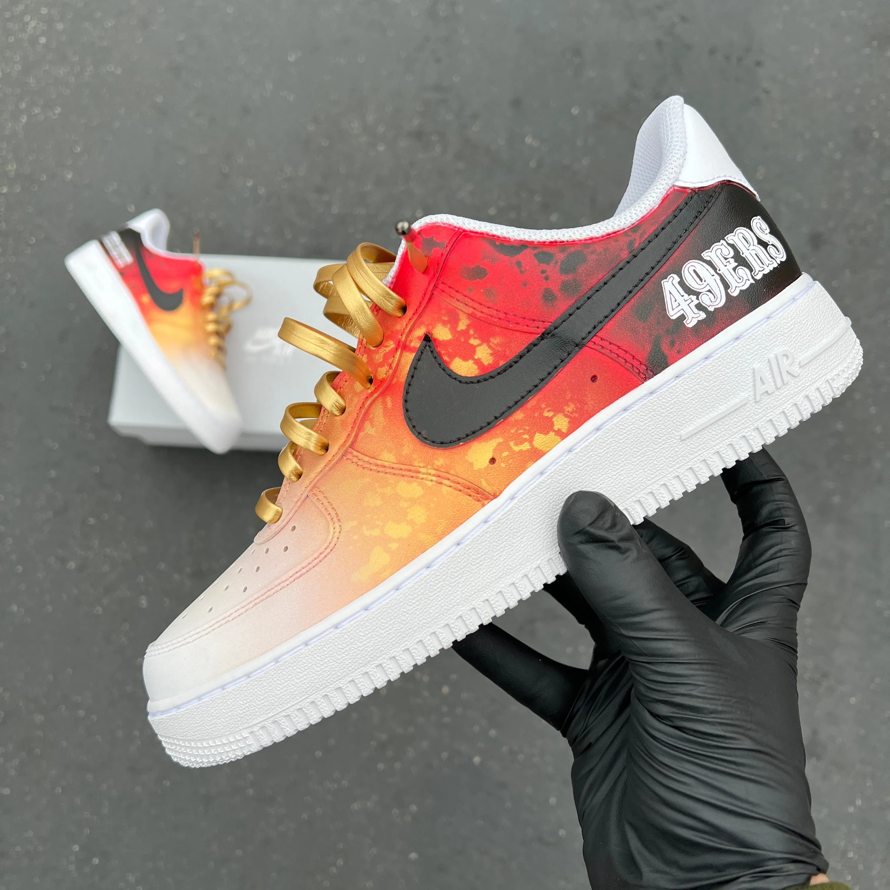 Custom Hand Painted San Francisco 49ers Nike Air Force 1