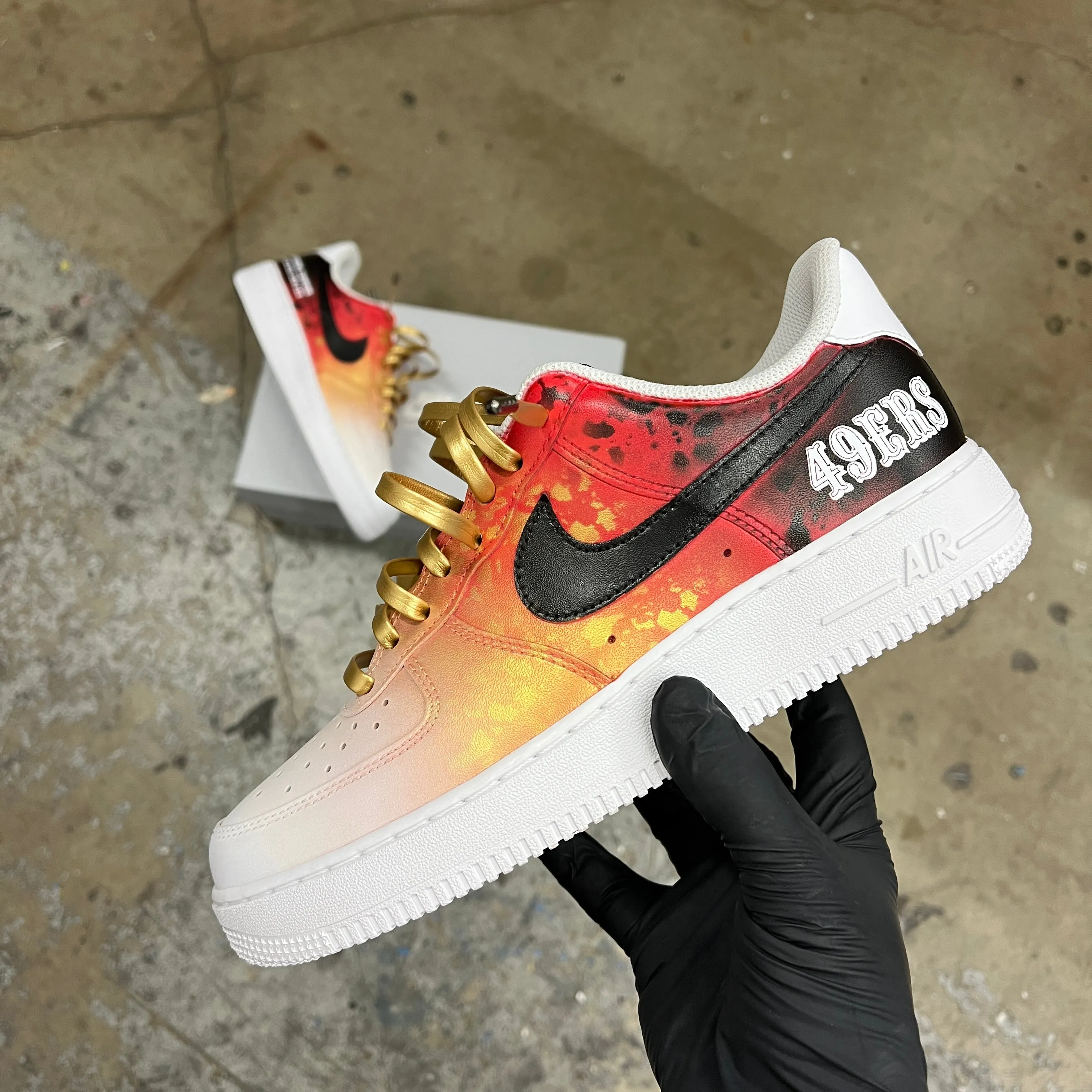 Custom Hand Painted San Francisco 49ers Nike Air Force 1