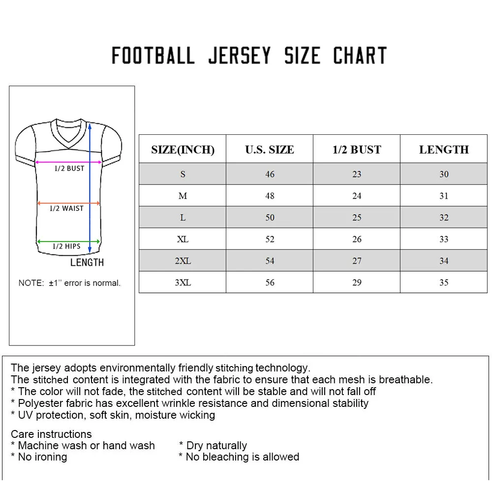 Custom Name&Number Jersey Dallas Cowboys Polyester Blue Football Jersey Sports Shirts Breathable Fabric Loose Fit Adult & Teen Fans Gift Men Youth