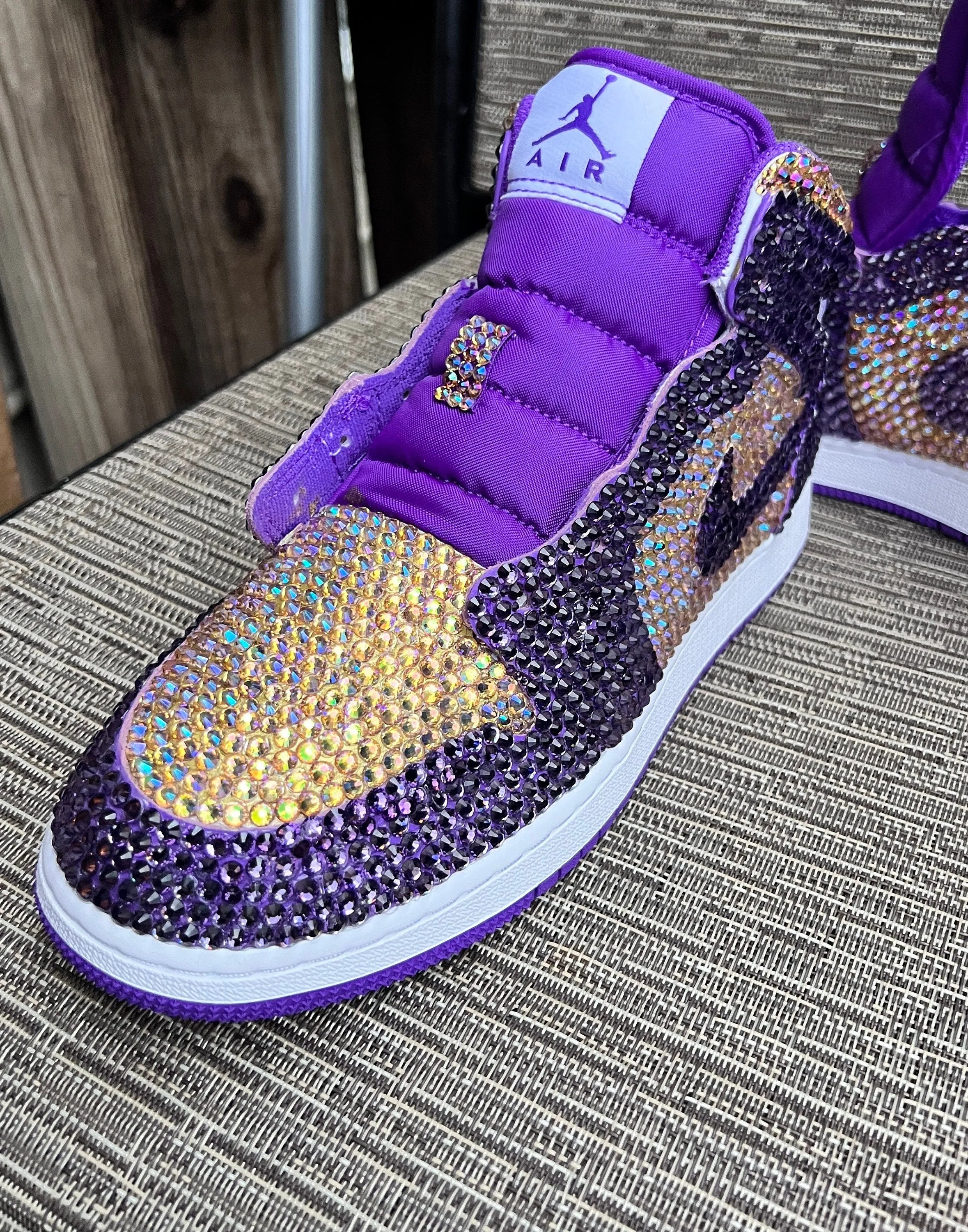 Customized bling rhinestoned Air Force 1 J1s many colors available