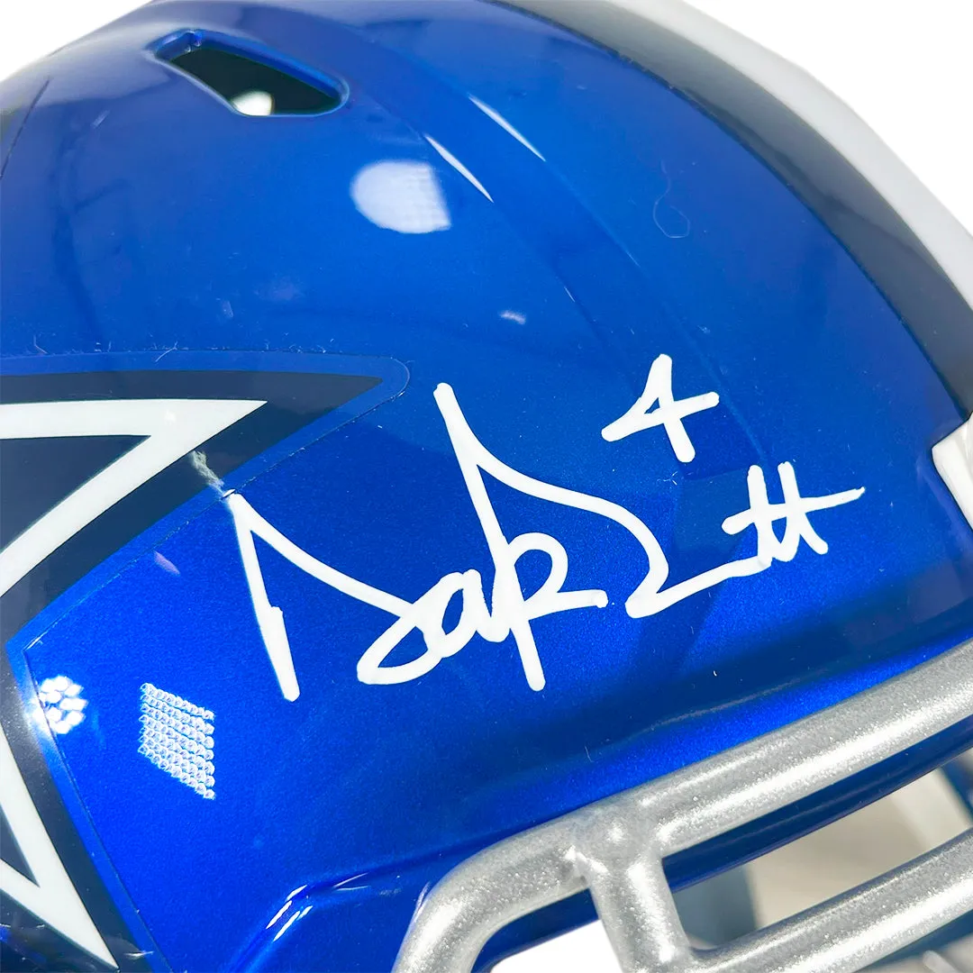 Dak Prescott Signed Dallas Cowboys Flash Full-Size Replica Football Helmet (Fanatics)