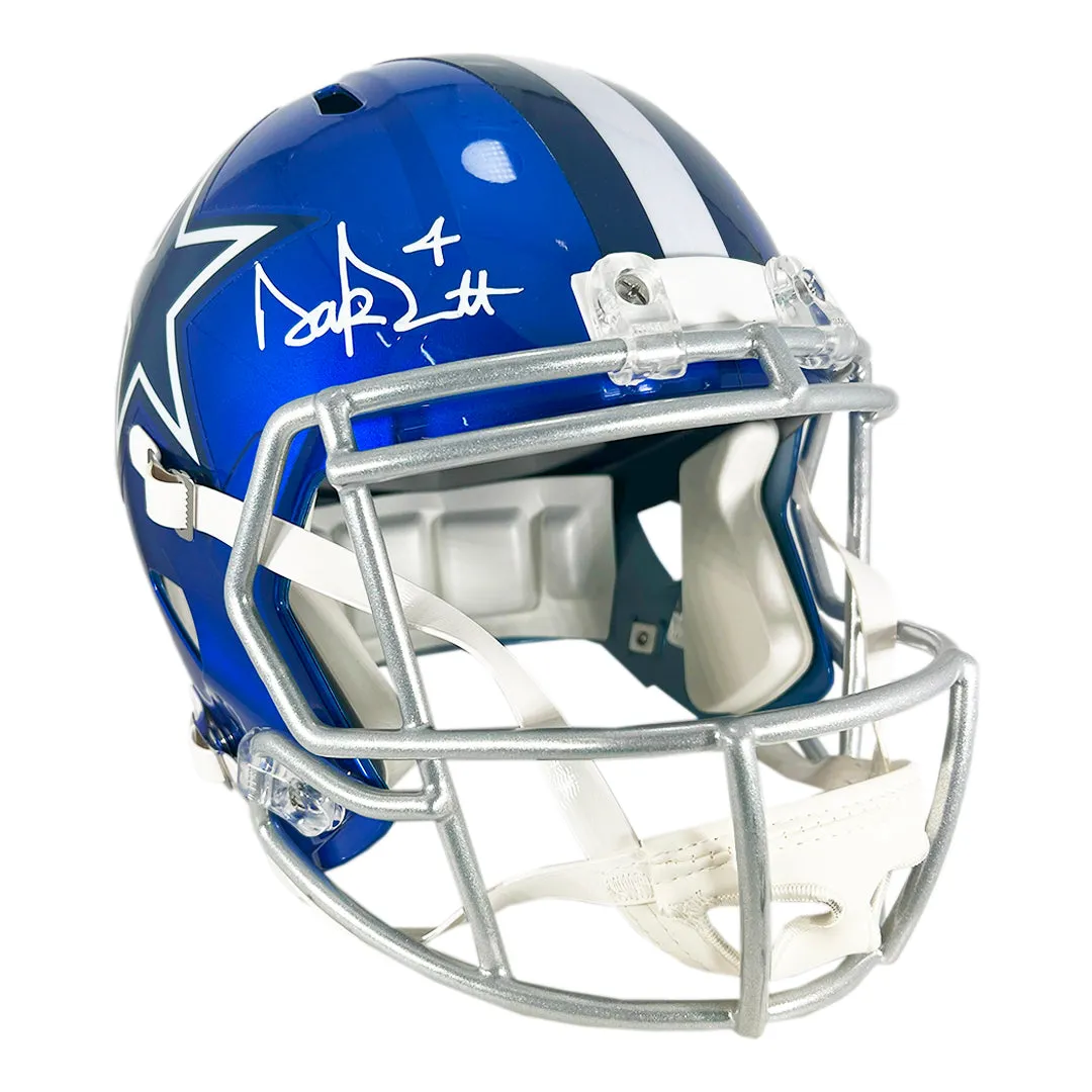 Dak Prescott Signed Dallas Cowboys Flash Full-Size Replica Football Helmet (Fanatics)