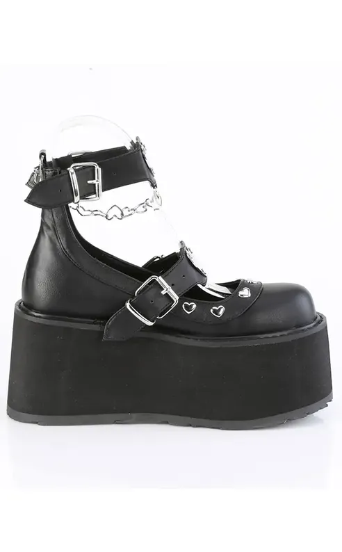 DAMNED-56 Platform Vegan Leather Mary Janes