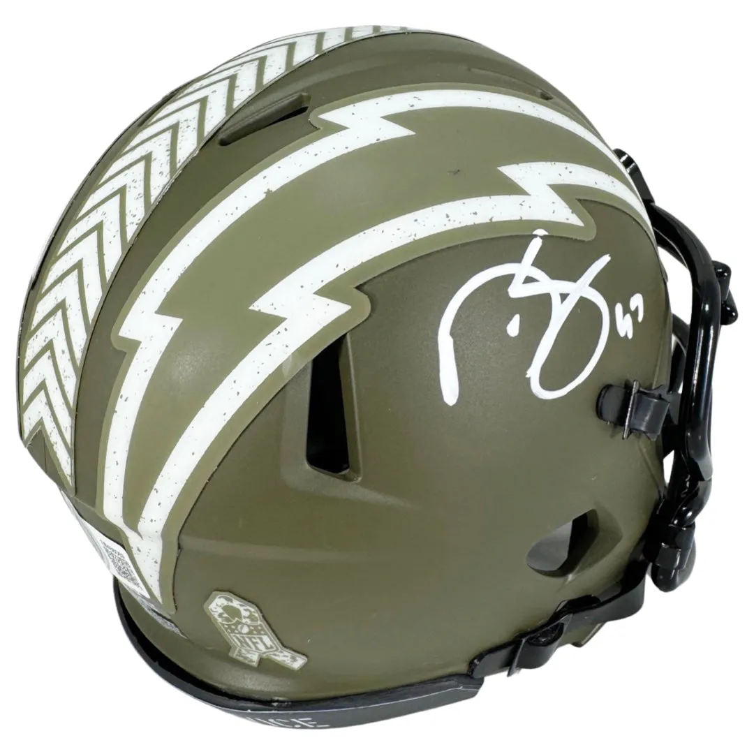 Darren Sproles Signed Los Angeles Chargers Salute to Service Mini Football Helmet (Beckett)