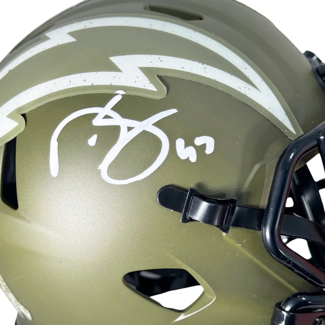 Darren Sproles Signed Los Angeles Chargers Salute to Service Mini Football Helmet (Beckett)