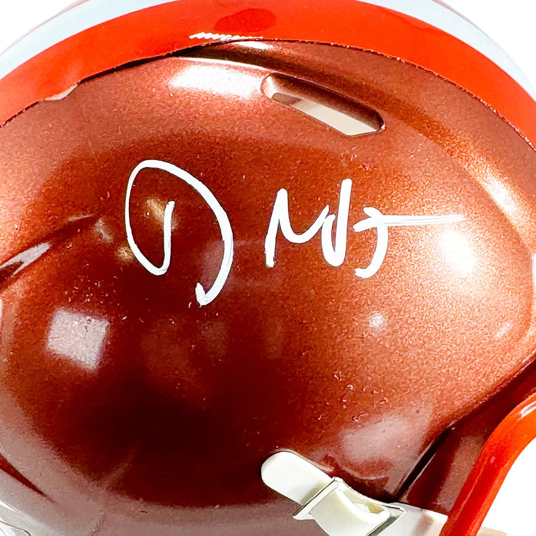 David Njoku Signed Cleveland Browns Flash Speed Mini Replica Football Helmet (Beckett)