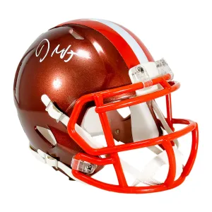 David Njoku Signed Cleveland Browns Flash Speed Mini Replica Football Helmet (Beckett)