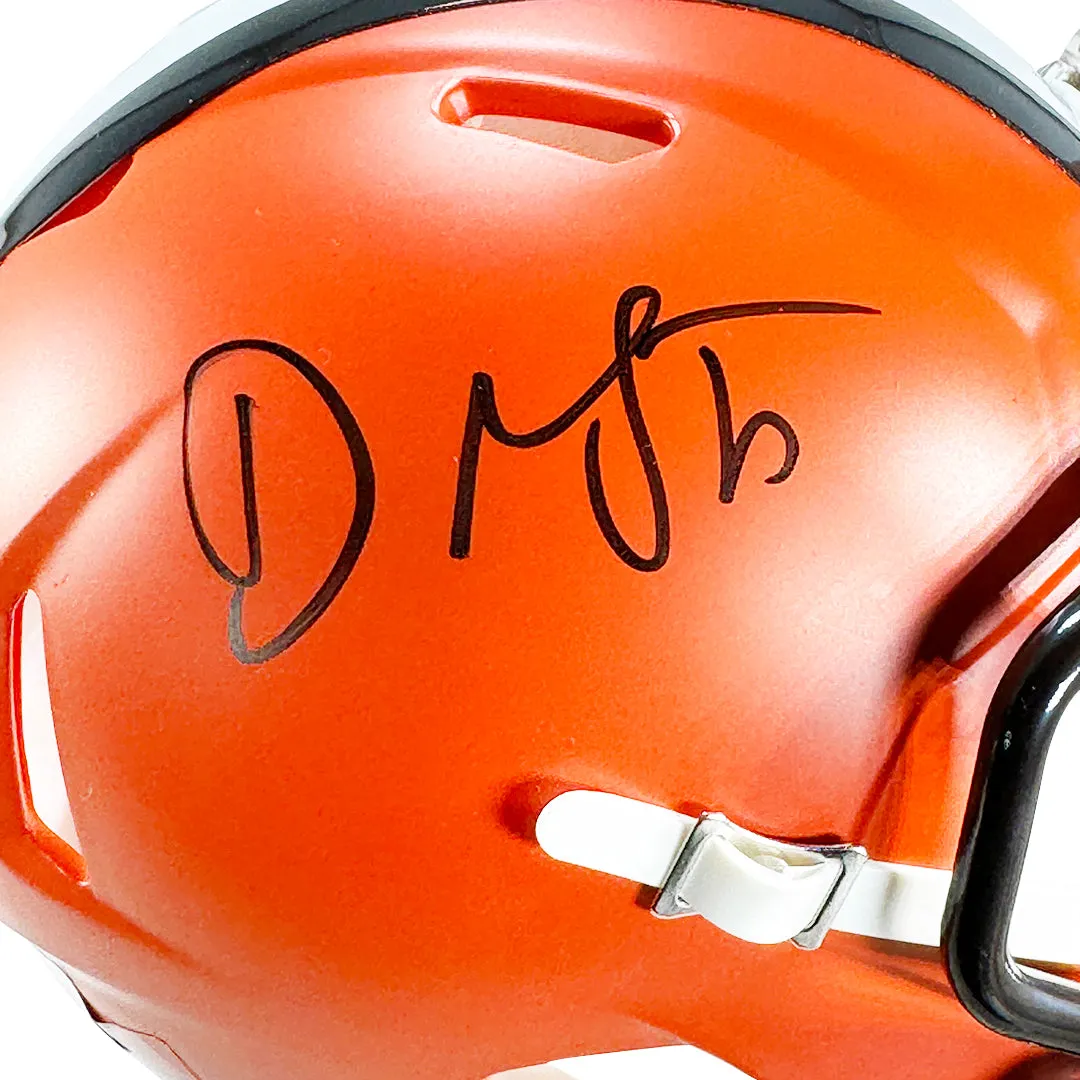 David Njoku Signed Cleveland Browns Speed Mini Replica Football Helmet (Beckett)