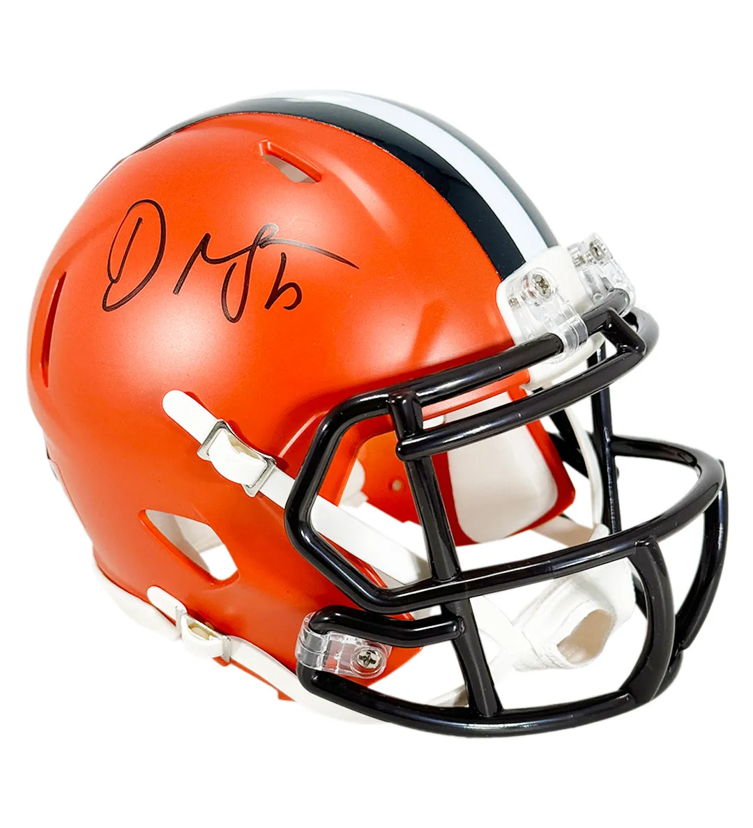 David Njoku Signed Cleveland Browns Speed Mini Replica Football Helmet (Beckett)