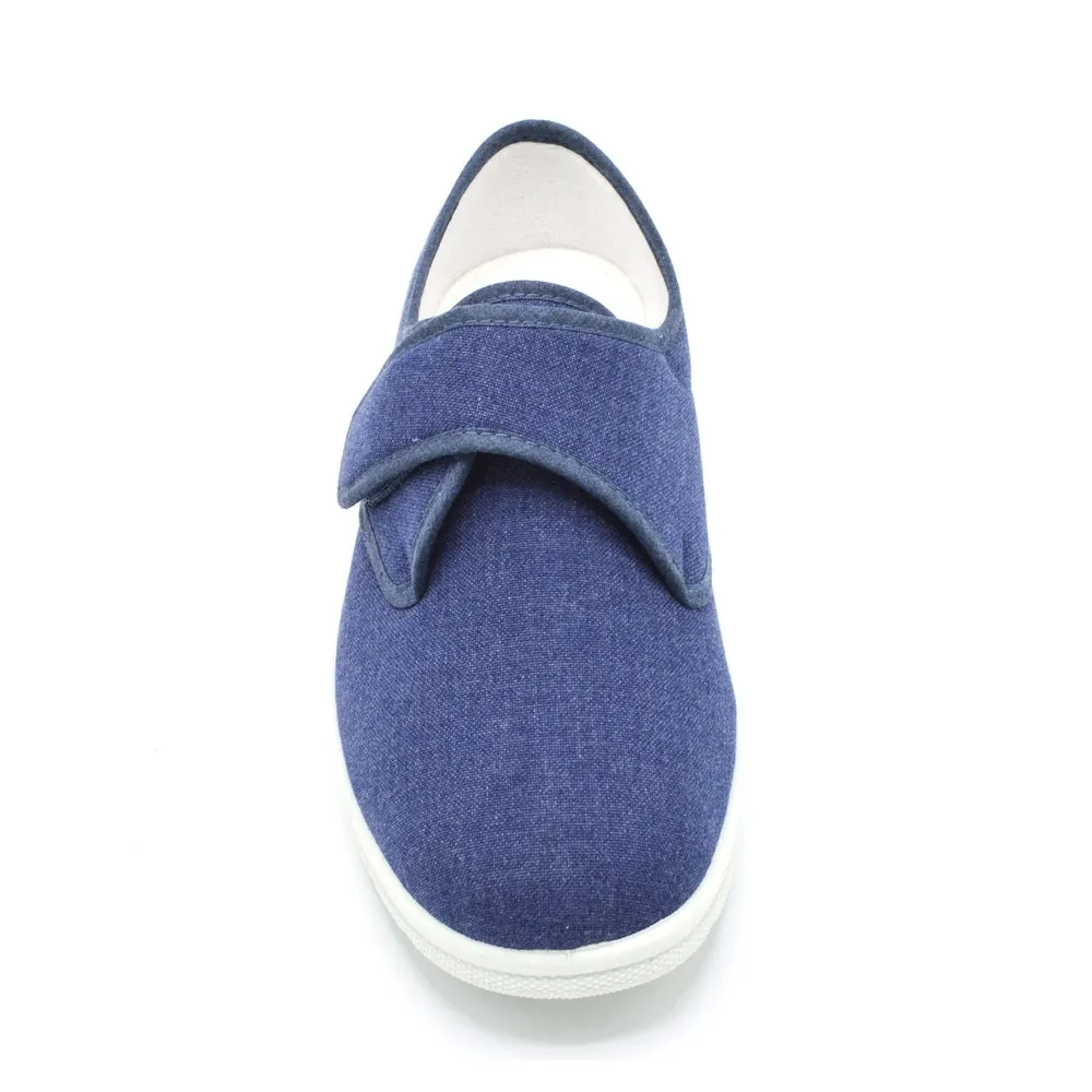 DB Cannock - Mens Extra Wide Fit Canvas Shoe - 6E Fitting - Navy