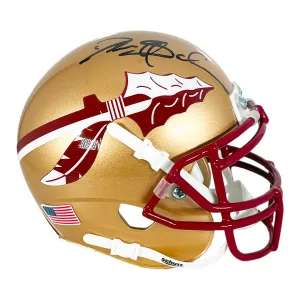 Deion Sanders Signed Florida State Seminoles Mini Schutt Football Helmet (JSA)