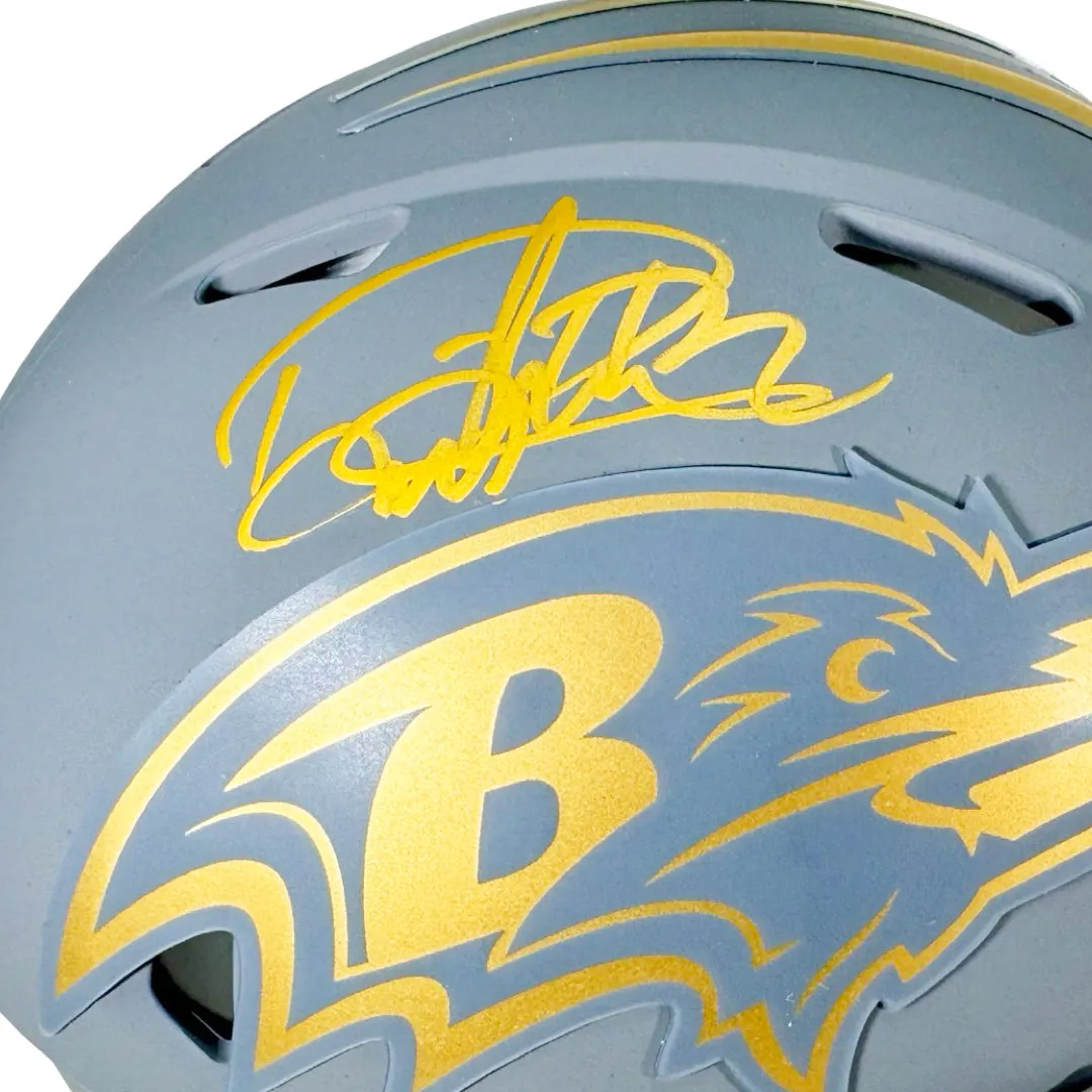 Derrick Henry Signed Baltimore Ravens Slate Alternate Speed Mini Football Helmet (Beckett)