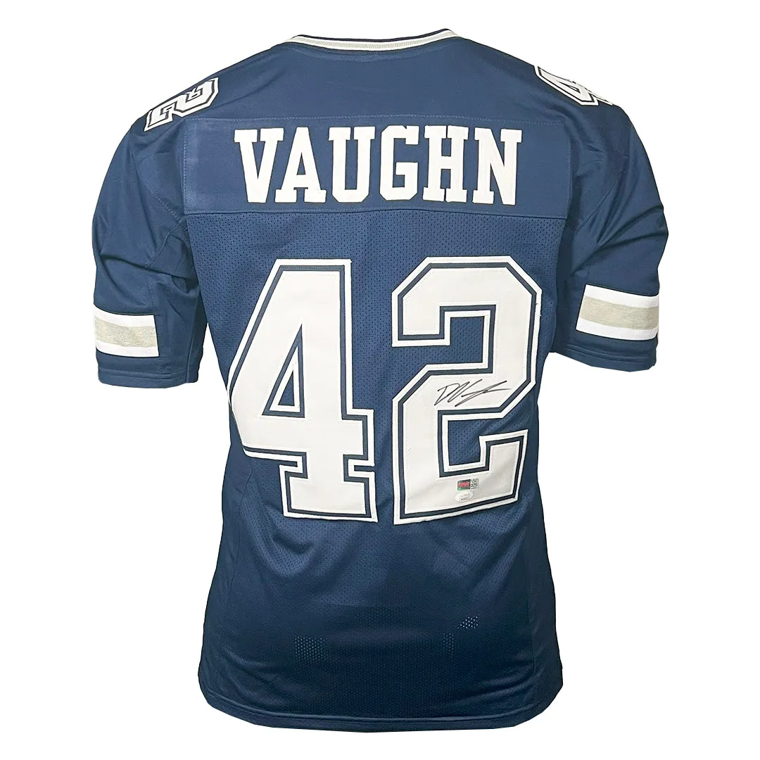 Deuce Vaughn Signed Dallas Navy Football Jersey (Beckett)