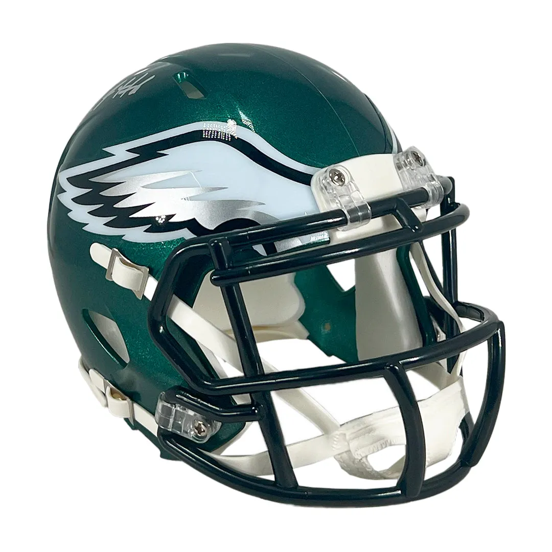 DeVonta Smith Signed Philadelphia Eagles Speed Mini Football Helmet (Fanatics)