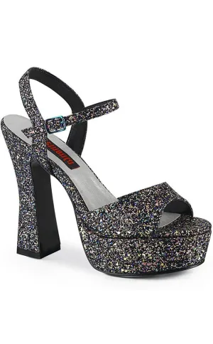 DOLLY-09 Black Glitter Mary Jane Heels