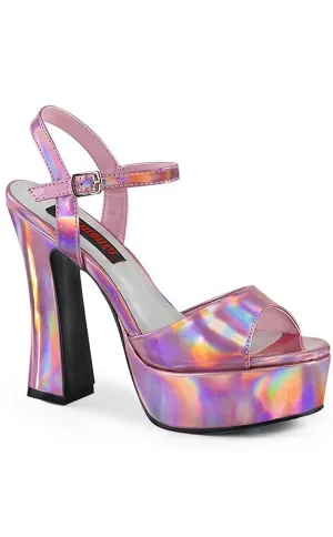 DOLLY-09 Pink Holographic Mary Jane Heels