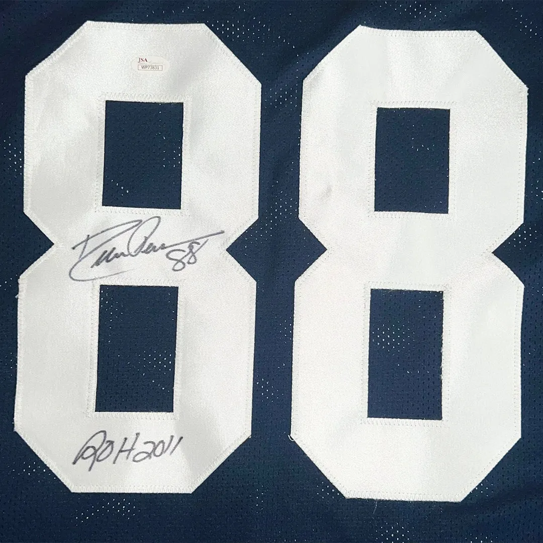 Drew Pearson Signed ROH 2011 Inscription Dallas Thanksgiving Football Jersey (JSA)