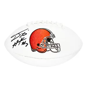 Dustin Hopkins Signed Cleveland Browns Official NFL Team Logo Football (JSA)