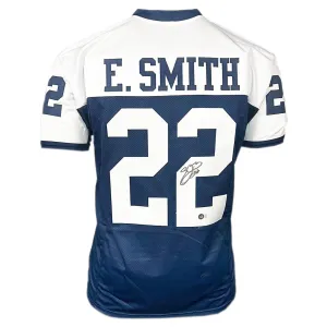 Emmitt Smith Signed Dallas Thanksgiving Football Jersey (Beckett)