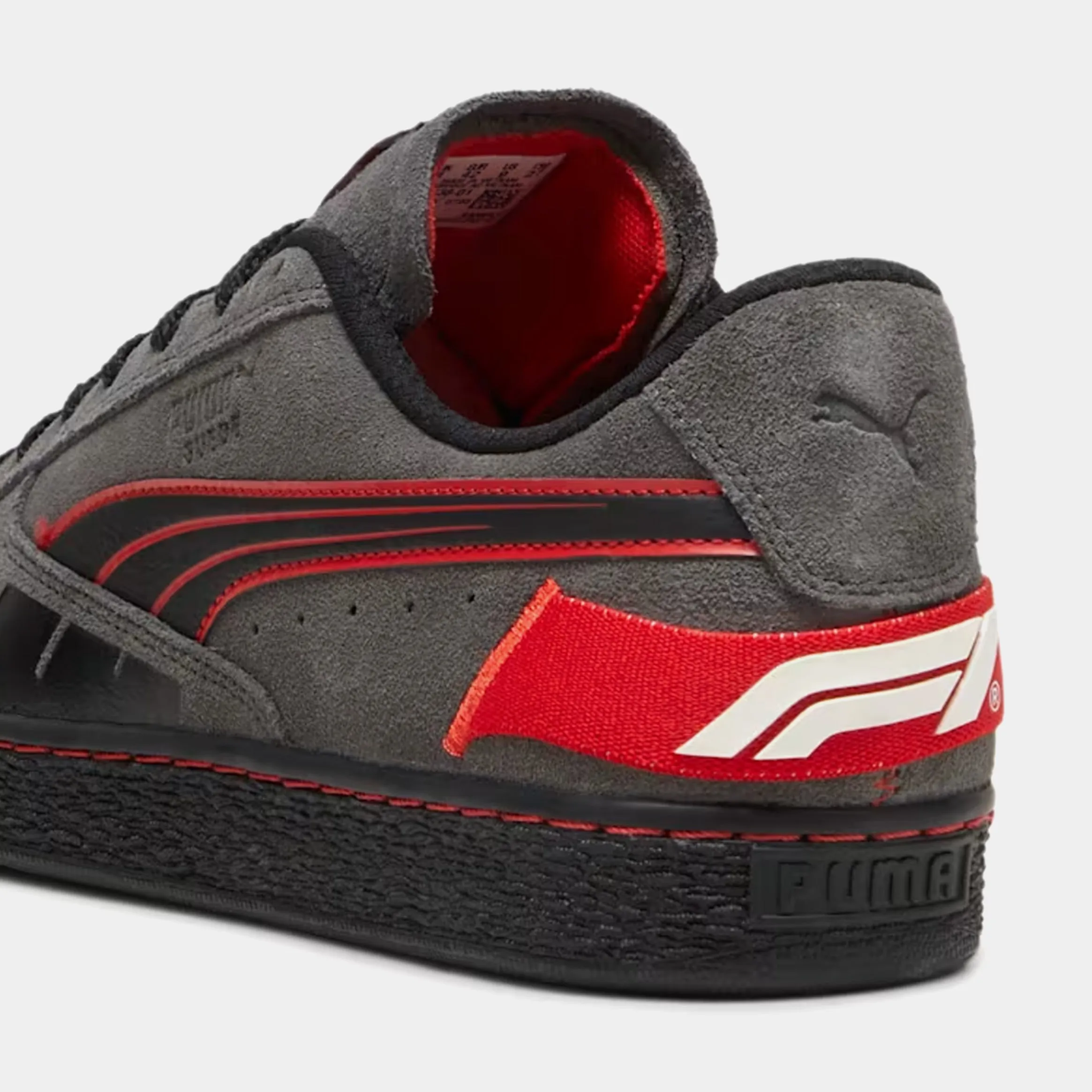 F1 Suede Mens Lifestyle Shoes (Shadow Grey/Pop Red)