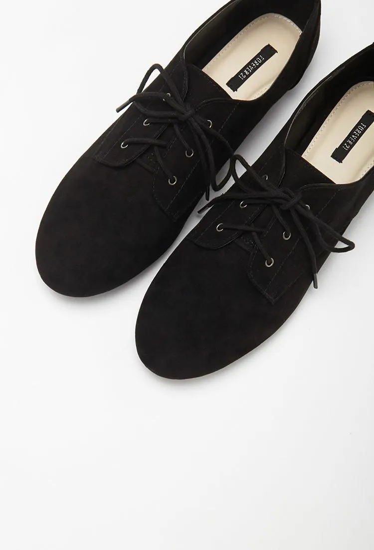 Faux Suede Oxfords