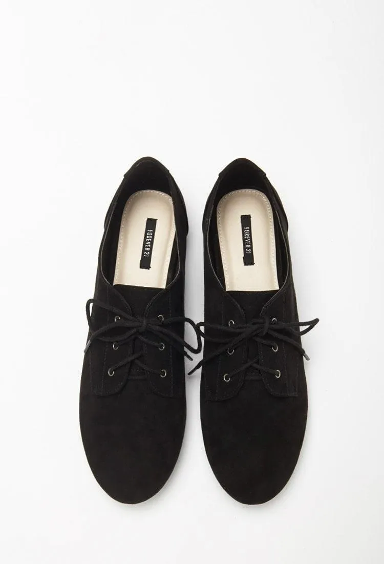 Faux Suede Oxfords