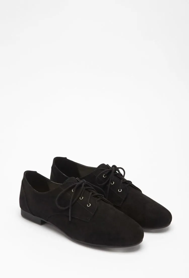 Faux Suede Oxfords