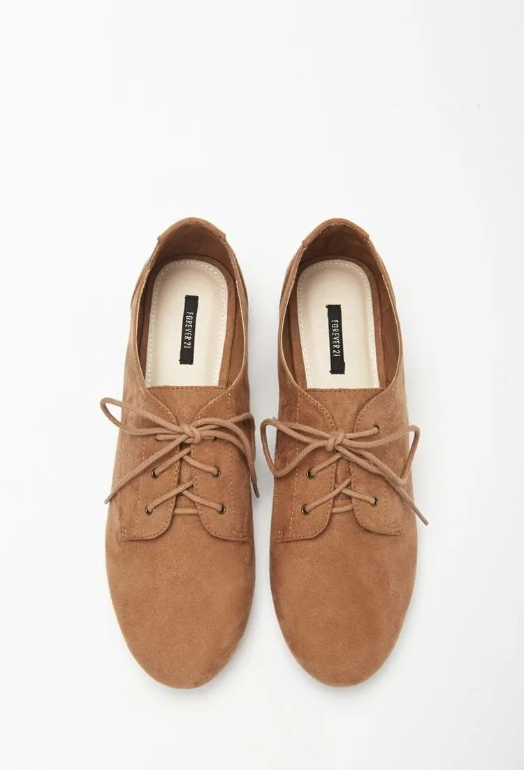 Faux Suede Oxfords