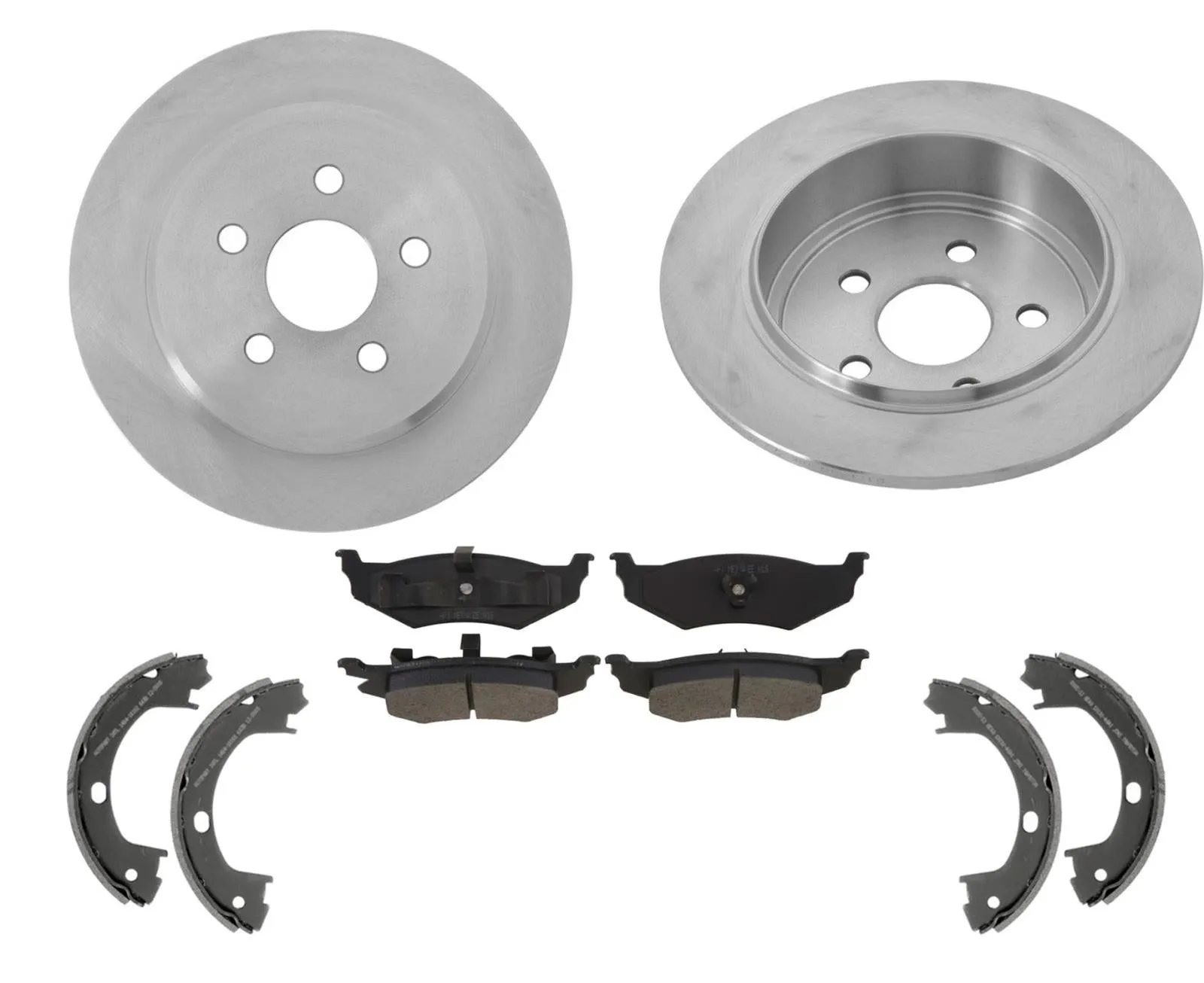 Fits 01-06 Chrysler PT Cruiser Neon 95-05 Rear Brake Rotors Pads & Parking Shoes