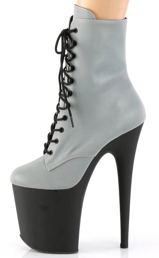 FLAMINGO-1020REFL Silver UV Ankle Boots