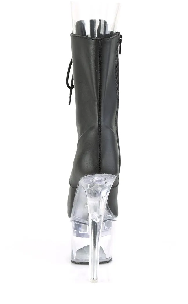 FLASHDANCE-1020-7 Black Vegan Leather Light Up Boots